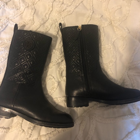 Tory Burch Marion Quilted Leather Boots 7 - Picture 2 of 8